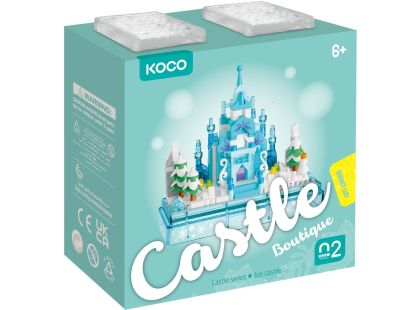 Stavebnice mini KOCO Zimní hrad plast 381ks v krabičce 11x12x5cm