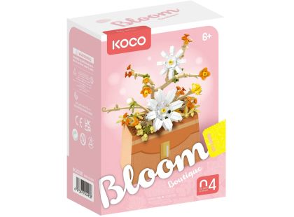 Stavebnice mini Květina v kabelce plast 232ks v krabičce 11x15x6cm