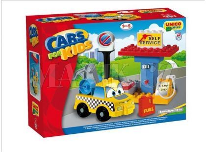 Stavebnice Unico Cars Čerpací stanice 19ks