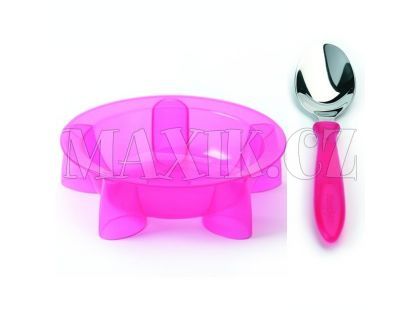 Steady talíř hluboký & lžíce Pink