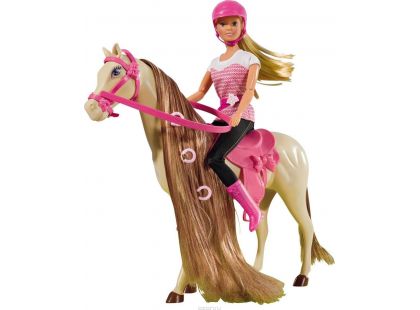 Steffi Love Panenka s koněm s hnědou hřívou