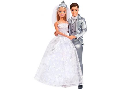Steffi Love Svatební šaty a oblek Steffi pro panenku 29 a 30 cm