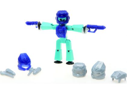 Stikbot action pack figurka s doplňky tyrkysový s helmou
