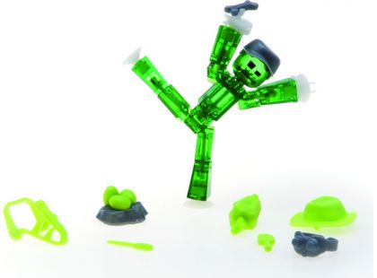 Stikbot action pack figurka s doplňky zelený s kšiltovkou