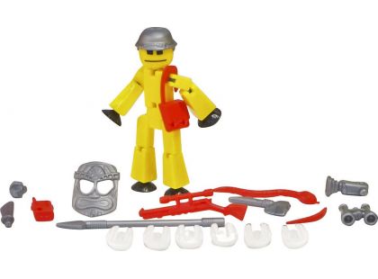 Stikbot action pack figurka s doplňky žlutý s helmou
