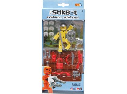Stikbot action pack figurka s doplňky žlutý s helmou