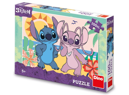 Dino Stitch na pláži 100 XL Puzzle