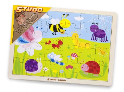 Studo Wood Deskové puzzle louka 24d
