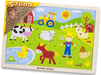 Studo Wood Puzzle Farma 24 dílků