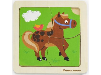 Studo Wood Puzzle kůň