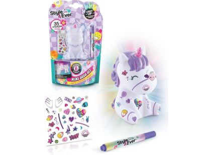 Style4Ever Mini Deco svítící figurka jednorožec fialový
