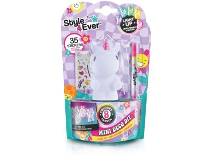 Style4Ever Mini Deco svítící figurka jednorožec růžový