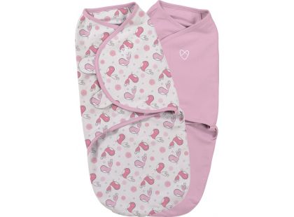 Summer Infant Zavinovačka SwaddleMe S růžová ptáčci 2ks