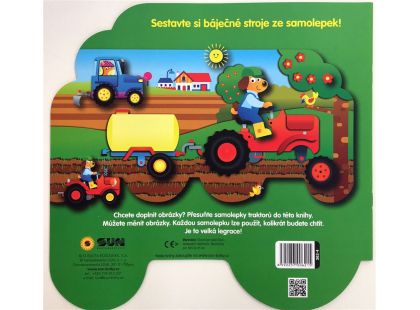 Sun Samolepková kniha s Traktory pro opakované použití
