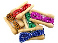 Švihadlo 270 cm s dřevěnou rukojetí nastavitelné žluto-zelené