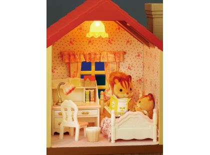 Sylvanian Families Dárkový set Městský patrový dům se světly, nábytkem a postavičkami