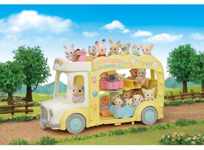 Sylvanian Families Duhový školkový autobus 744