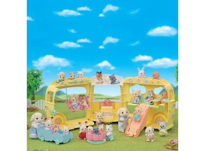 Sylvanian Families Duhový školkový autobus 744