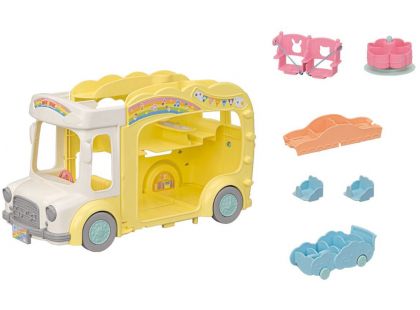 Sylvanian Families Duhový školkový autobus 744