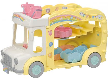 Sylvanian Families Duhový školkový autobus 744