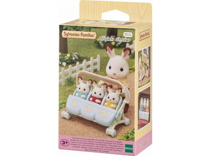 Sylvanian Families Kočárek pro trojčata