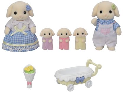 Sylvanian Families Rodina Flora králíci s trojčaty