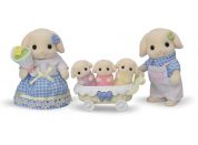 Sylvanian Families Rodina Flora králíci s trojčaty