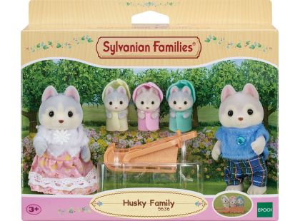 Sylvanian Families Rodina Husky s trojčaty
