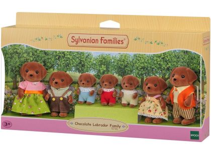 Sylvanian Families Velká rodina Chocolate labradorů