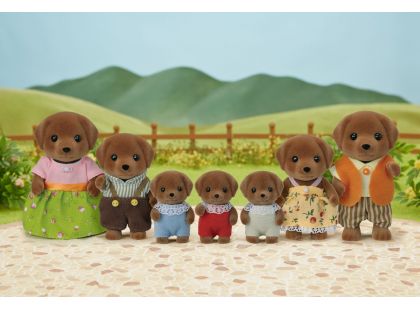 Sylvanian Families Velká rodina Chocolate labradorů