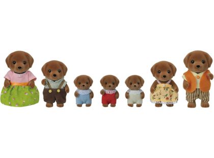 Sylvanian Families Velká rodina Chocolate labradorů