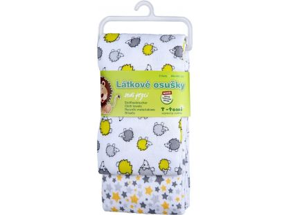 T-tomi Látkové osušky, sada 2 ks, šedí ježci