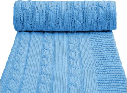 T-tomi Pletená deka, 1 ks, modrá