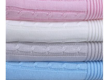 T-tomi Pletená deka, 1 ks, modrá