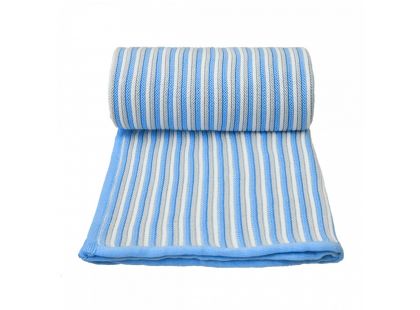 T-tomi Pletená deka, bílo - modrá