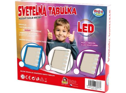 Tabulka LED svítící na baterie modrá