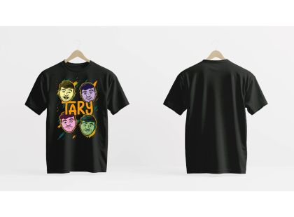 Tary Povoroznyk Tričko Tary faces černé vel. S