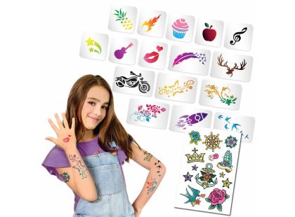 Tasia - Airbrush tetovací studio s příslušenstvím 20 šablon
