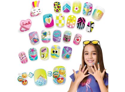 TASIA - Velká nehtová sada pro úpravu nehtů s třpytkami a prsteny