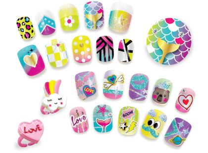 TASIA - Velká nehtová sada pro úpravu nehtů s třpytkami a prsteny