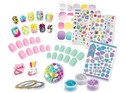 TASIA - Velká nehtová sada pro úpravu nehtů s třpytkami a prsteny