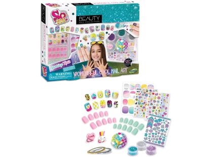 TASIA - Velká nehtová sada pro úpravu nehtů s třpytkami a prsteny