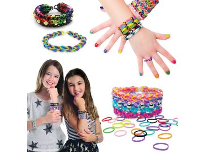 Tasia - Zaplétač na výrobu náramků z gumiček - 1800 ks bez latexu