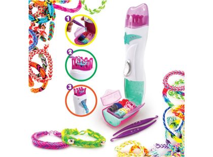 Tasia - Zaplétač na výrobu náramků z gumiček - 1800 ks bez latexu