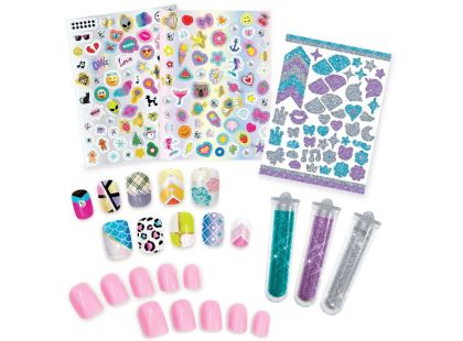 Tasia Stylová sada Nail Art s třpytkami a samolepkami