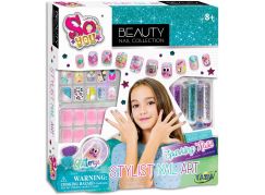 Tasia Stylová sada Nail Art s třpytkami a samolepkami