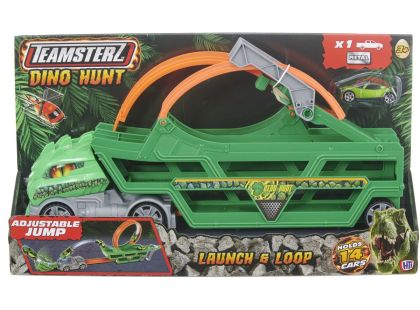 Teamsterz Dino přenosný transportér s 1 autíčkem a loopingem