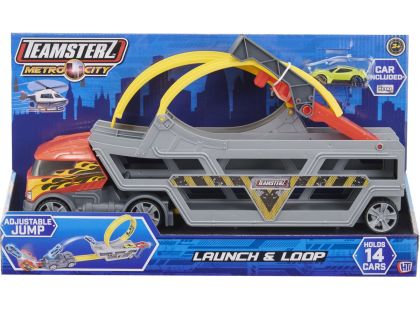 Teamsterz multifunkční transportér s 1 autíčkem a loopingem