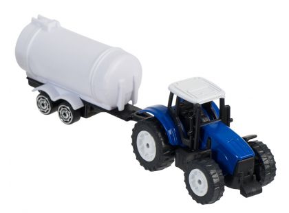 Teamsterz Traktor s valníkem - Modrý traktor s cisternou