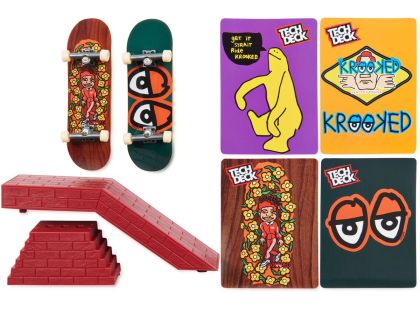Tech Deck Fingerboard dvojbalení s překážkou Krooked